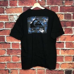 Quiksilver Mens Black Floral Shirt Size XL